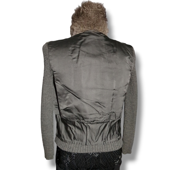 VINTAGE Luxury Real Faux Fur & Knit Jacket Size M. - Picture 13 of 16